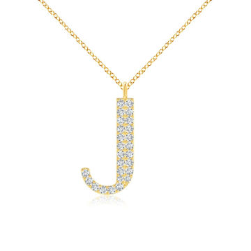 J Shape Diamond Pendant