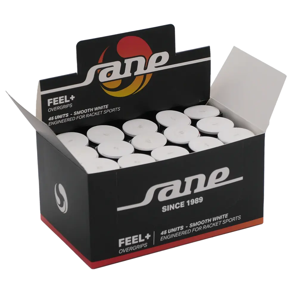 Прев'ю: Обмотка SANE FEEL+ Overgrips White Smooth 45 шт