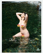 Woman bathing in river