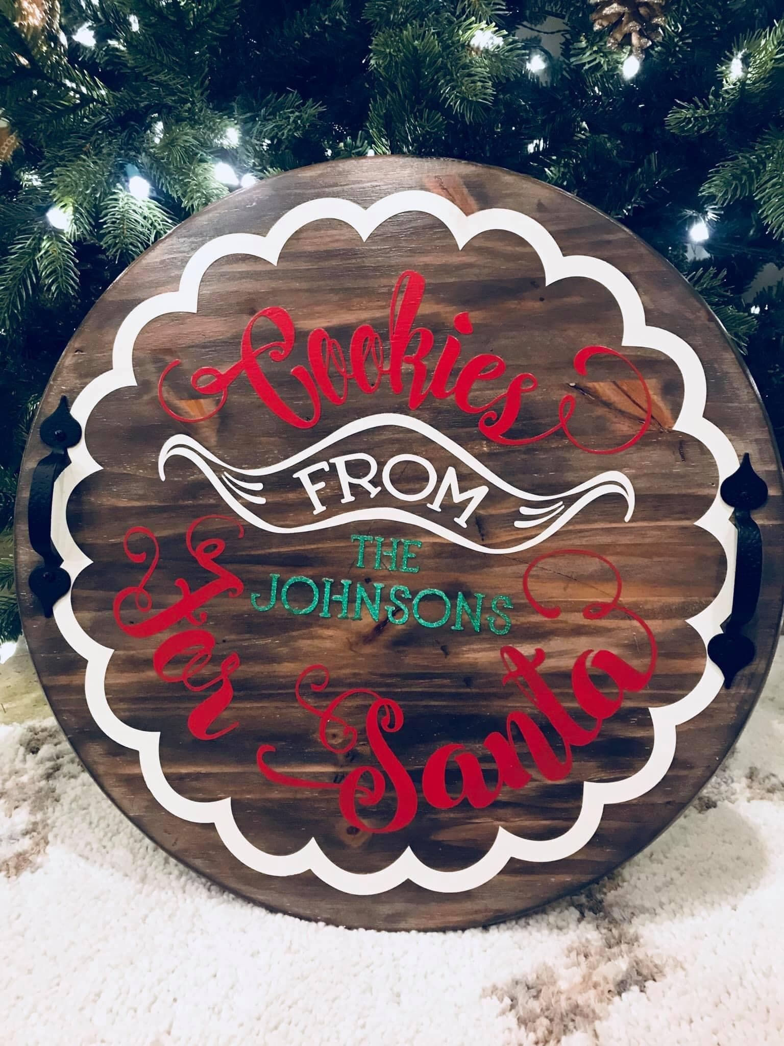 Cookies from Santa - Round Tray or Lazy Susan