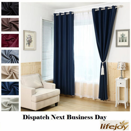 NAVY DARK BLUE HIGH QUALITY BLOCKOUT CURTAINS