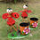 Thumbnail: Metal Ladybug Flower Plant Holder