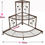 Thumbnail: Metal 3 Tier Pots Stand Rack - Corner - #038