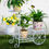 Thumbnail: Metal Indoor & Outdoor Cart Pots Stand #1401 White