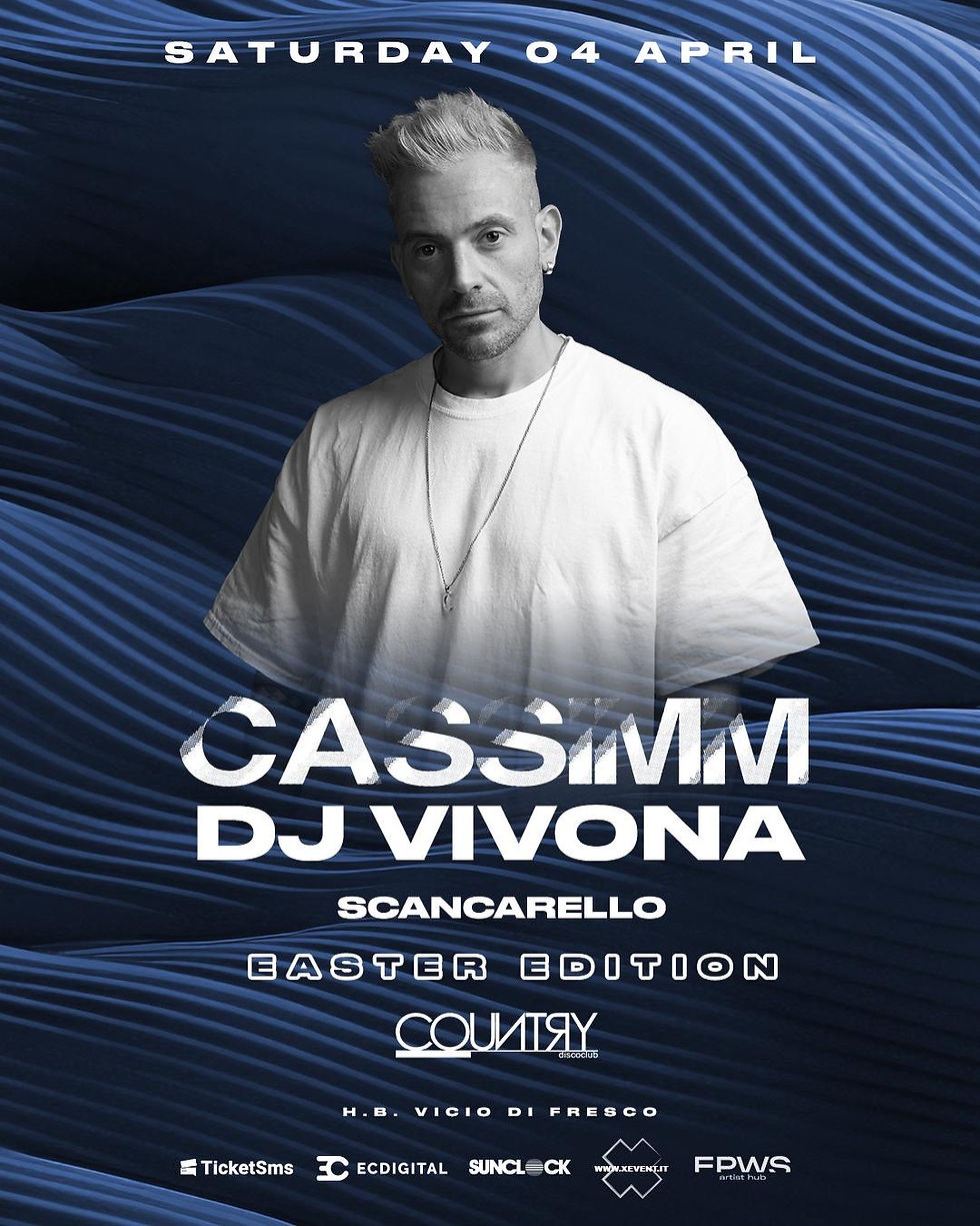  Cassimm a Palermo: evento house al Country Disco Club – 4 Aprile Easter Edition