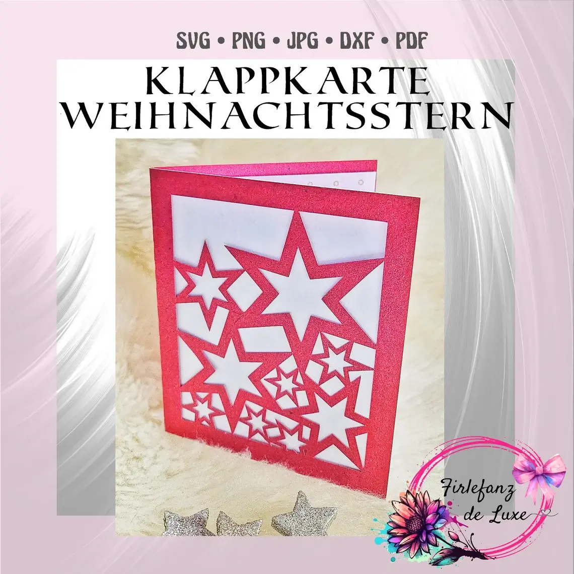 Klappkarte Weihnachtsstern - Plotterdatei
