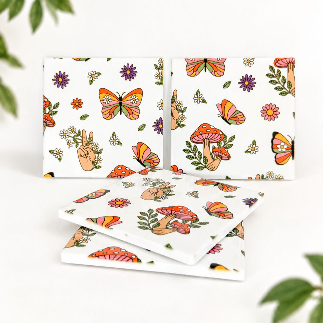 Ceramic Coasters - Set of 4