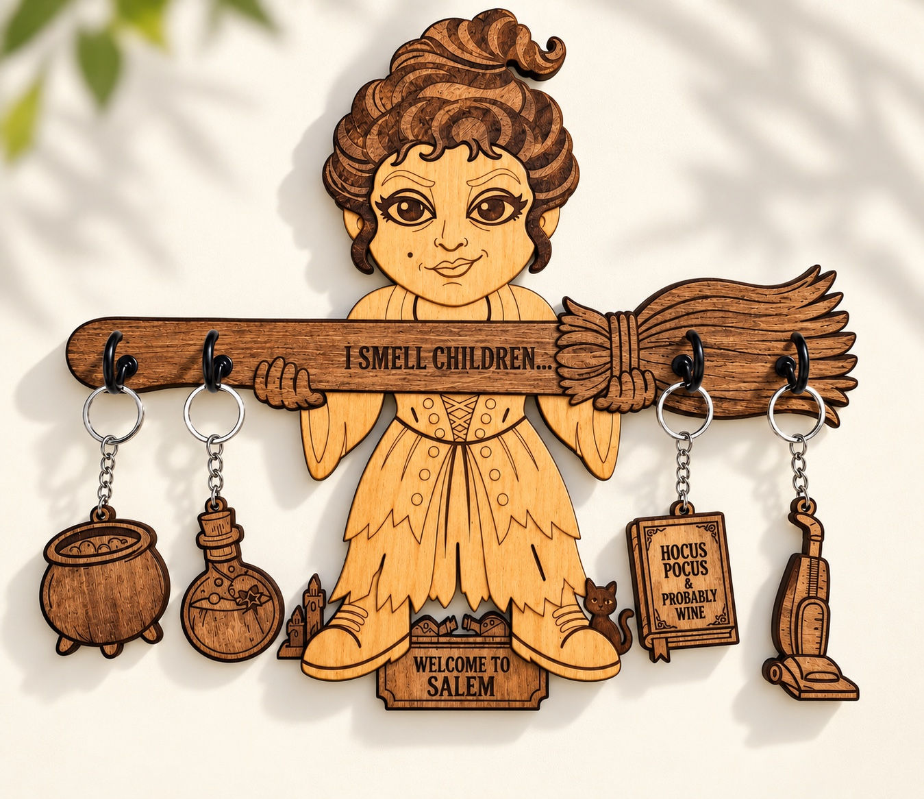 Salem Witch Keychain Hanger