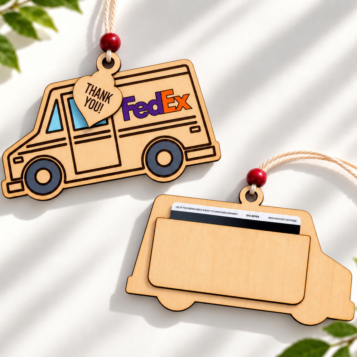 FedEx Delivery Driver Gift Card Holder Ornament