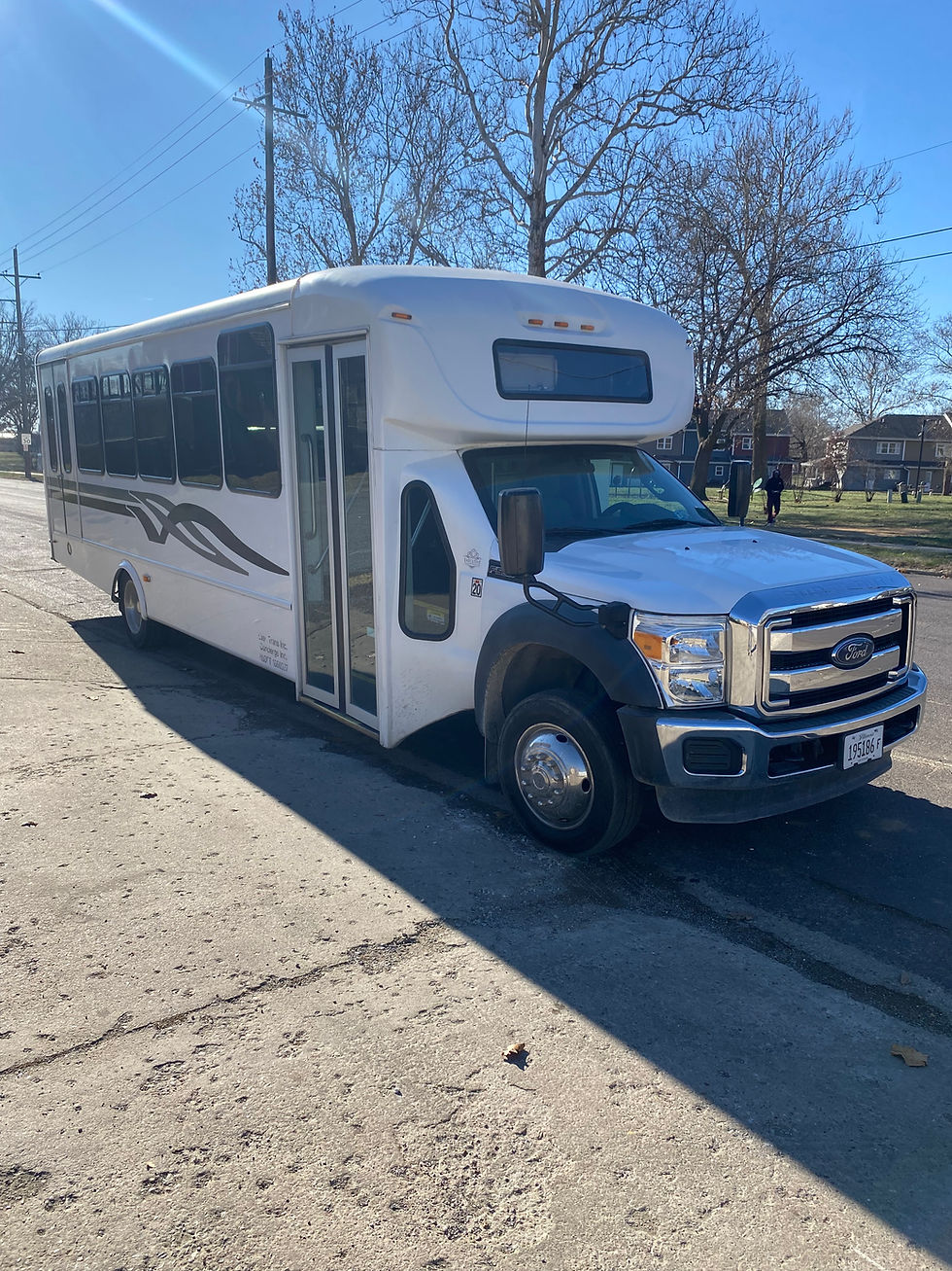 White Bus Front + Side