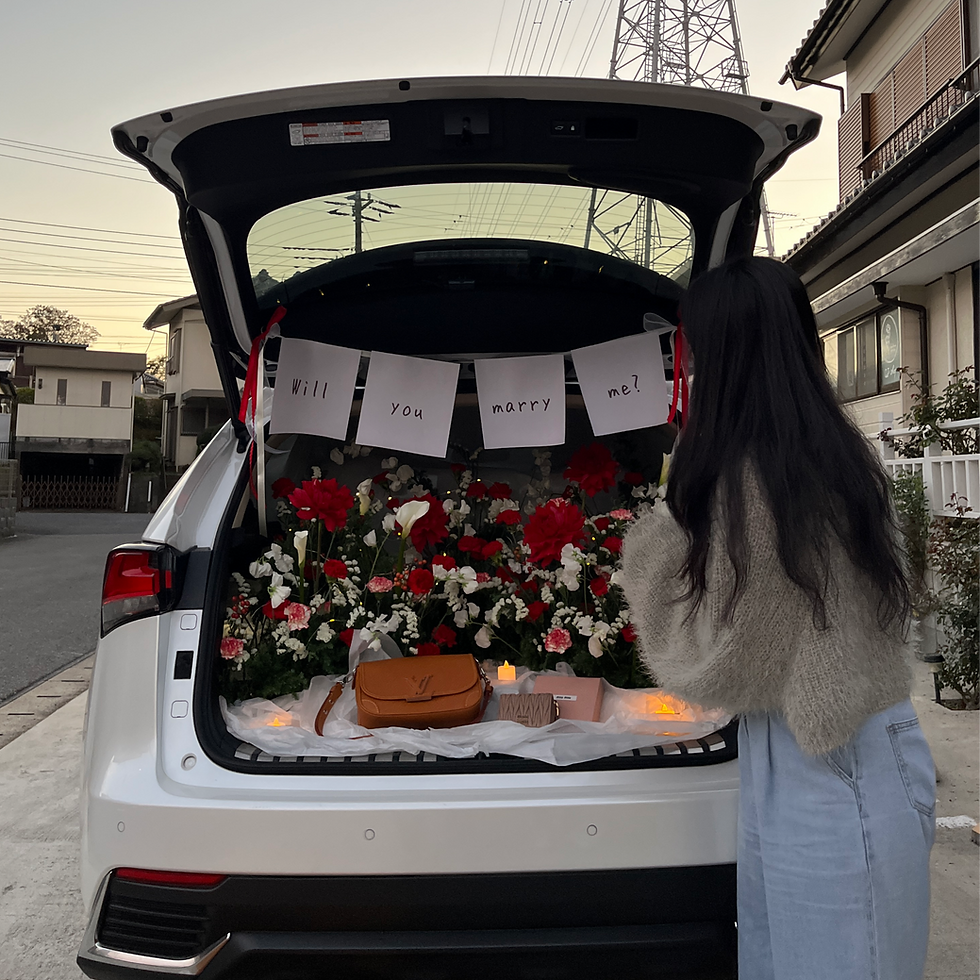 車プロポーズ装飾予約受付