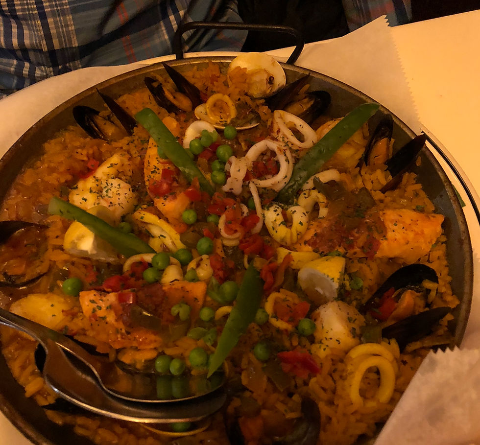 A de;icious paella at Cactus Taverna