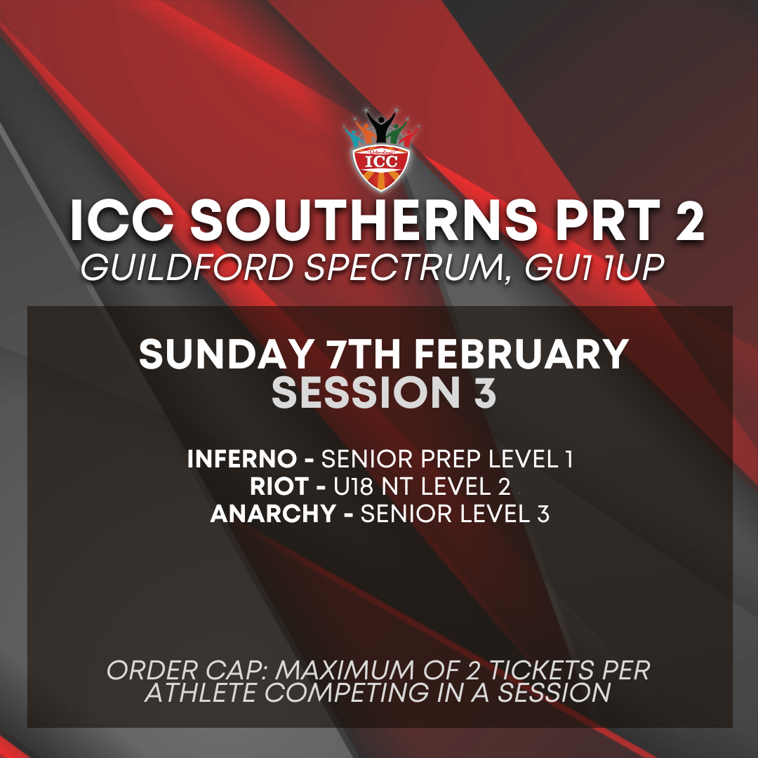 ICC SOUTHERNS Prt 2 (Guildford) SPECTATOR TICKET - Sun SESSION3