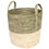 Thumbnail: Better Homes & Gardens Natural Maize Colored Stripe Basket, Green, XL