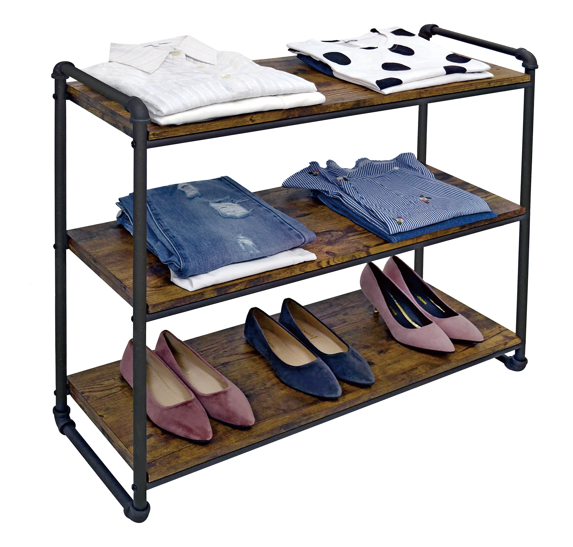 Real Home Innovations Modern Industrial Style 3 Tier Organizer