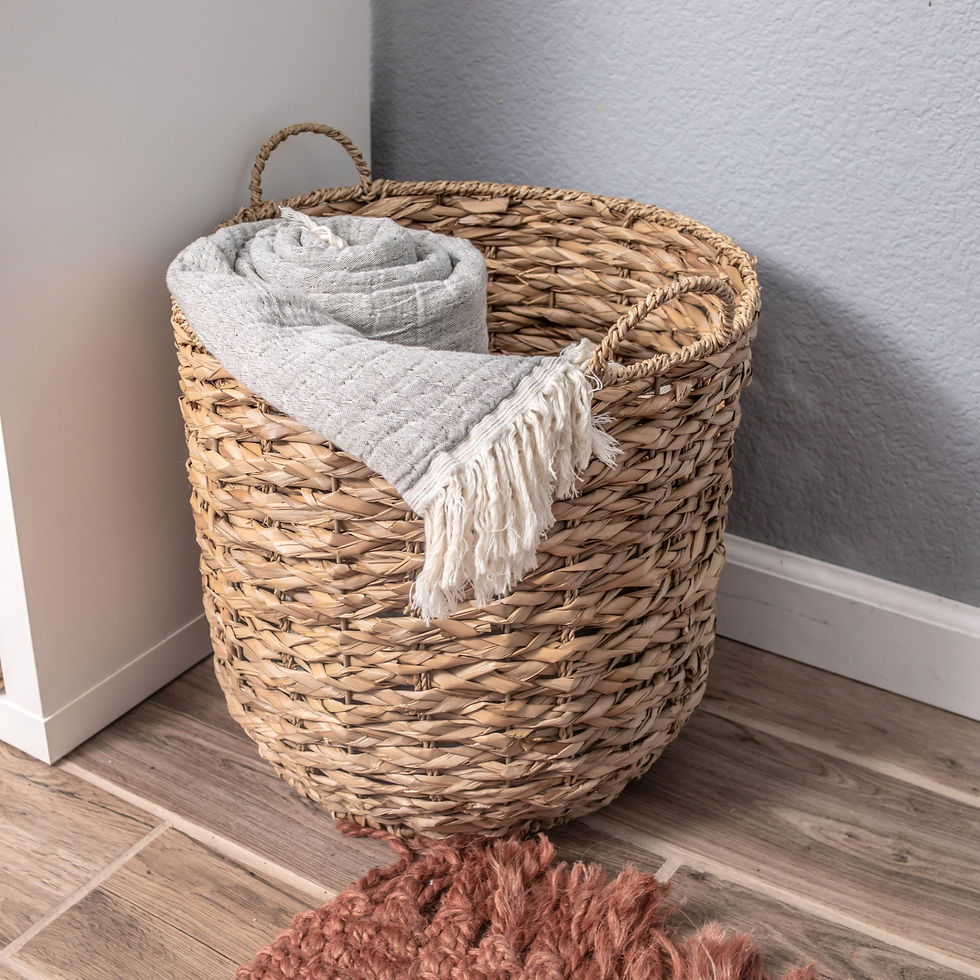 Thumbnail: Better Homes & Gardens Braided Rush Round Baskets, Set of 2, Extra Large & Large