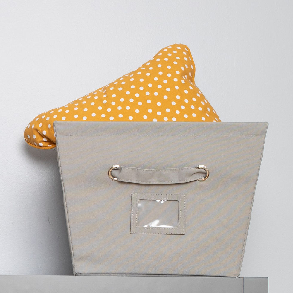 Thumbnail: Set of 2 Large Canvas Bin, Gray