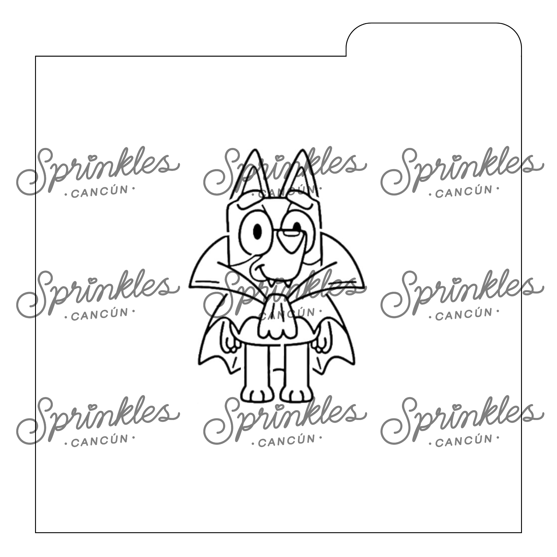 Stencil PYO Bluey Vampiro