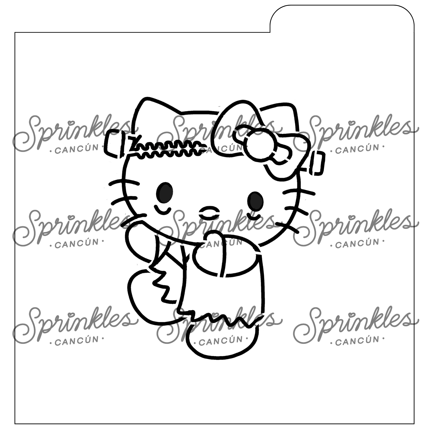 Stencil Hello Kitty Frankenstein