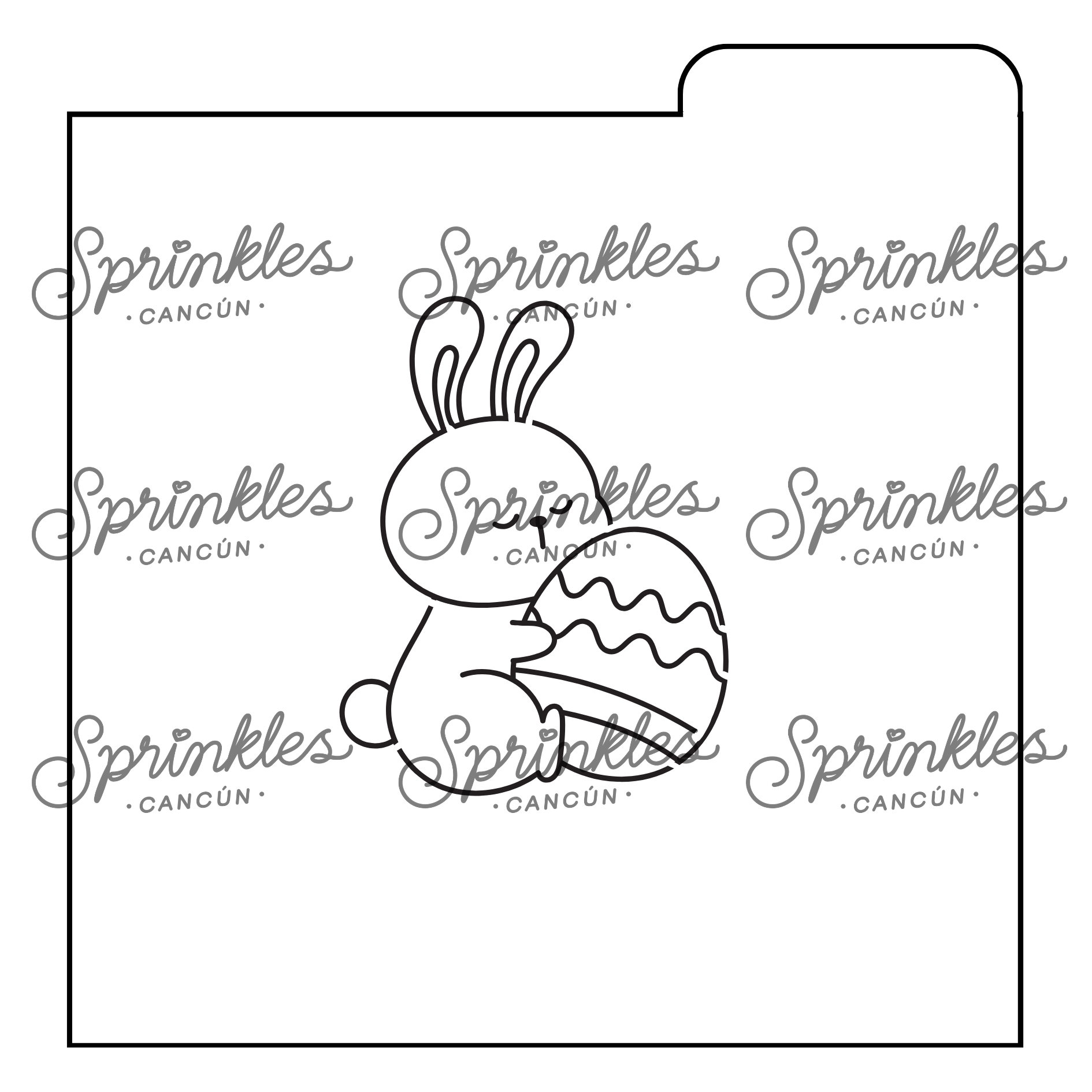 Stencil PYO Conejo Abrazo Huevo