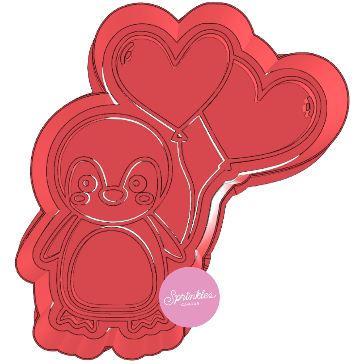 Cortador con Sello Pingüino Amor