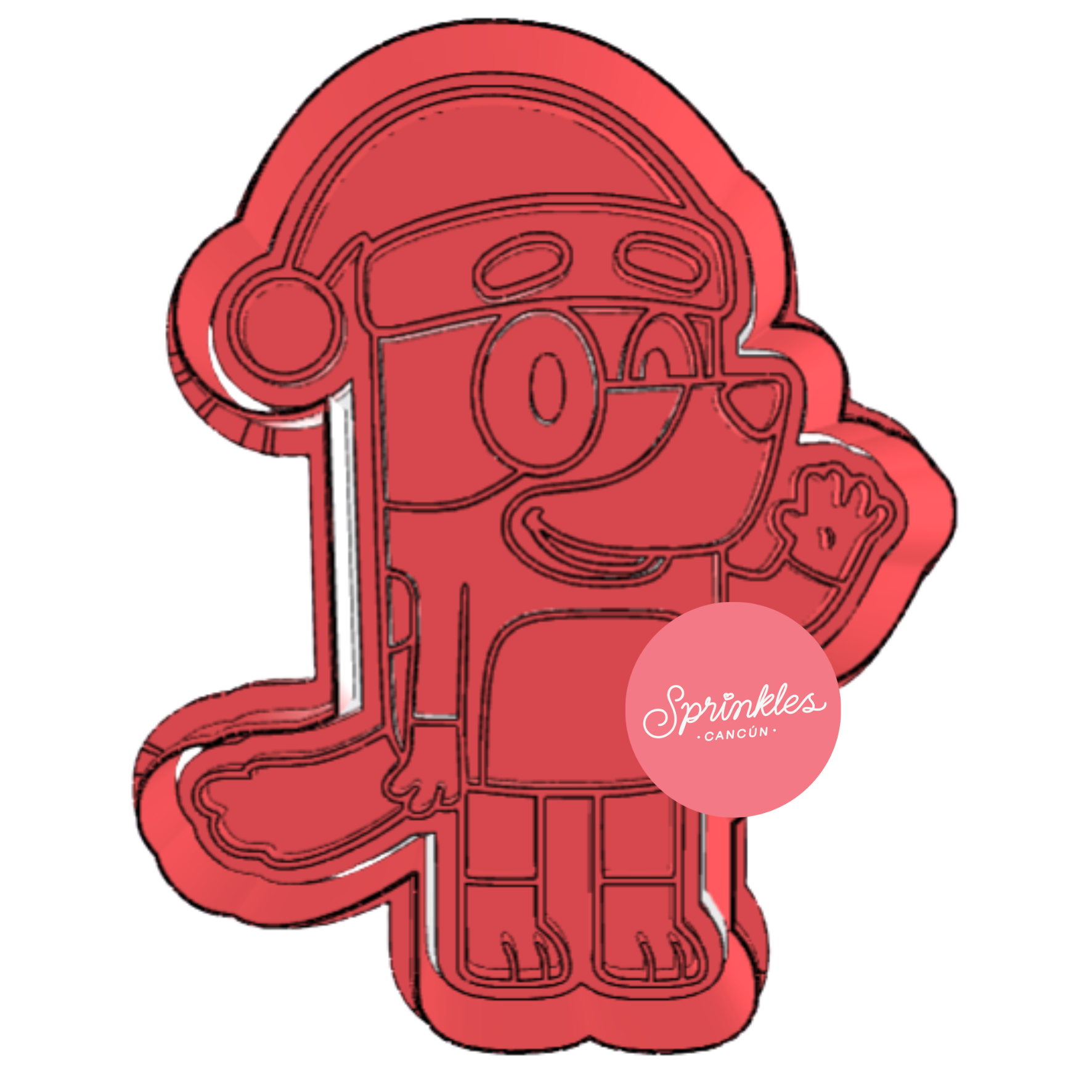 Cortador Con Sello Blue Merry Christmas