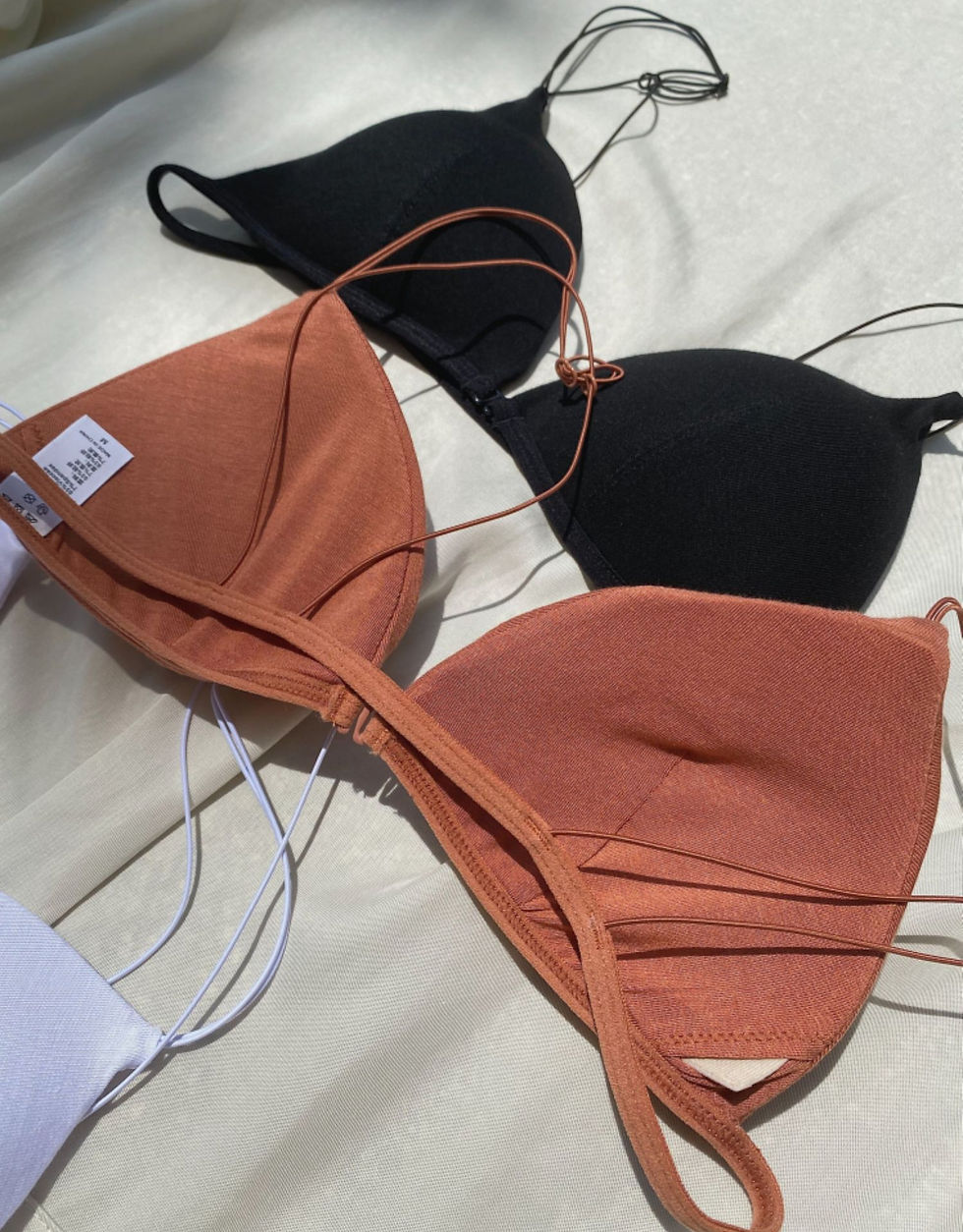 Thumbnail: Black Thin Strap Bralette