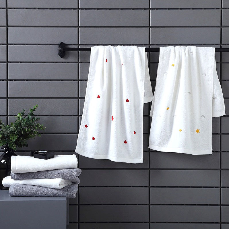 섬네일: Embroidered Cotton Hand Towels