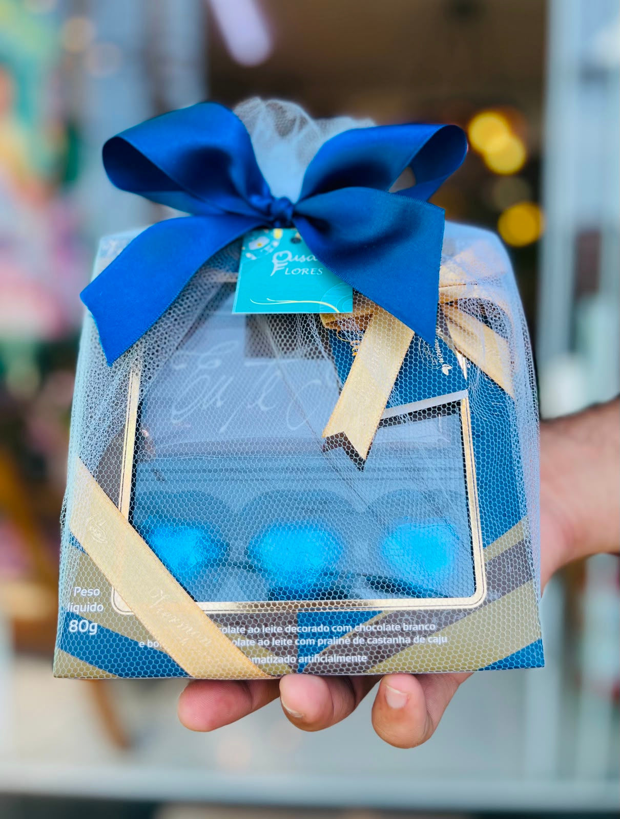 Chocolates ao leite Viermon Embalagem azul