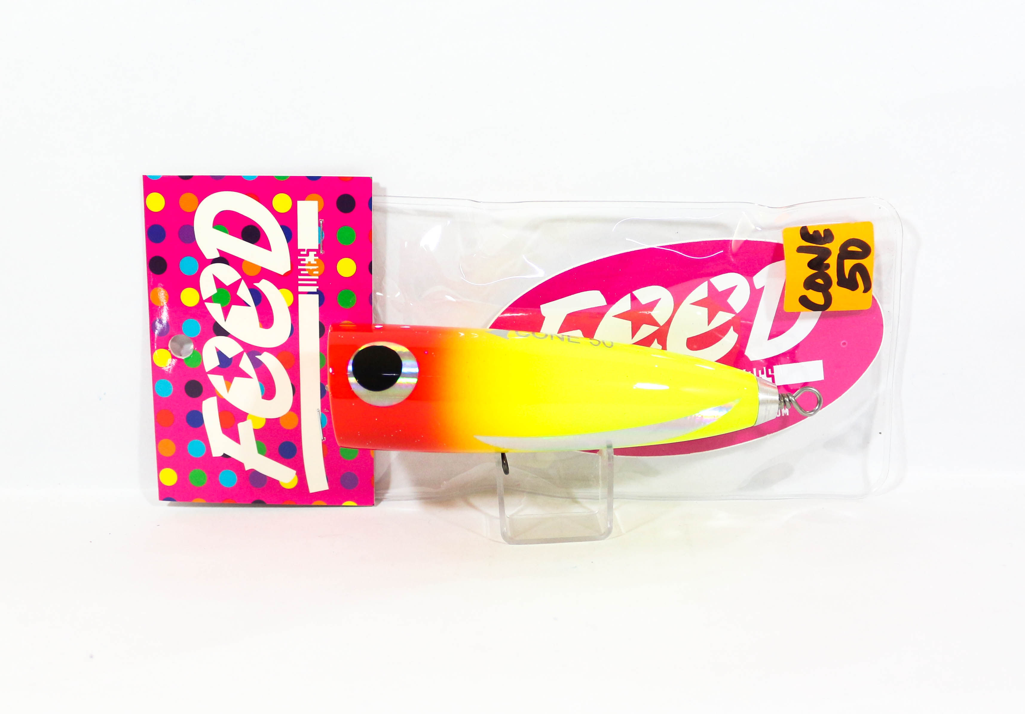 Feed Lures Cone 50 Hand Made Wood Popper Floating Lure 50 grams 035 (1035)