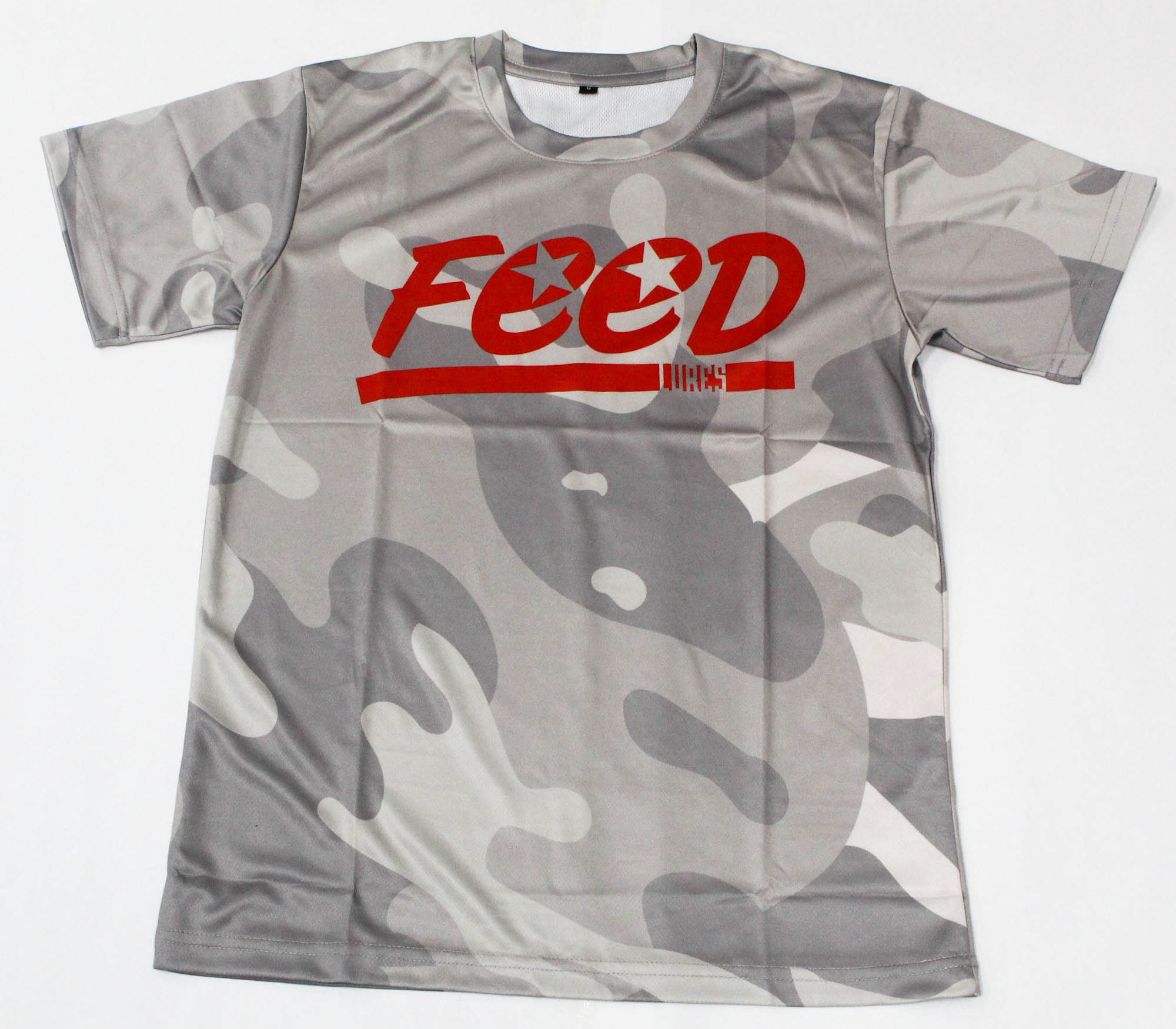 Feed T-Shirt Dry Fit Short Sleeve Size L Light Grey Camo (2161)