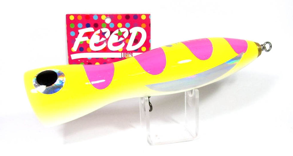 Feed Lures Pin 135 Hand Made Wood Popper Floating Lure 135 grams 47 (1047)