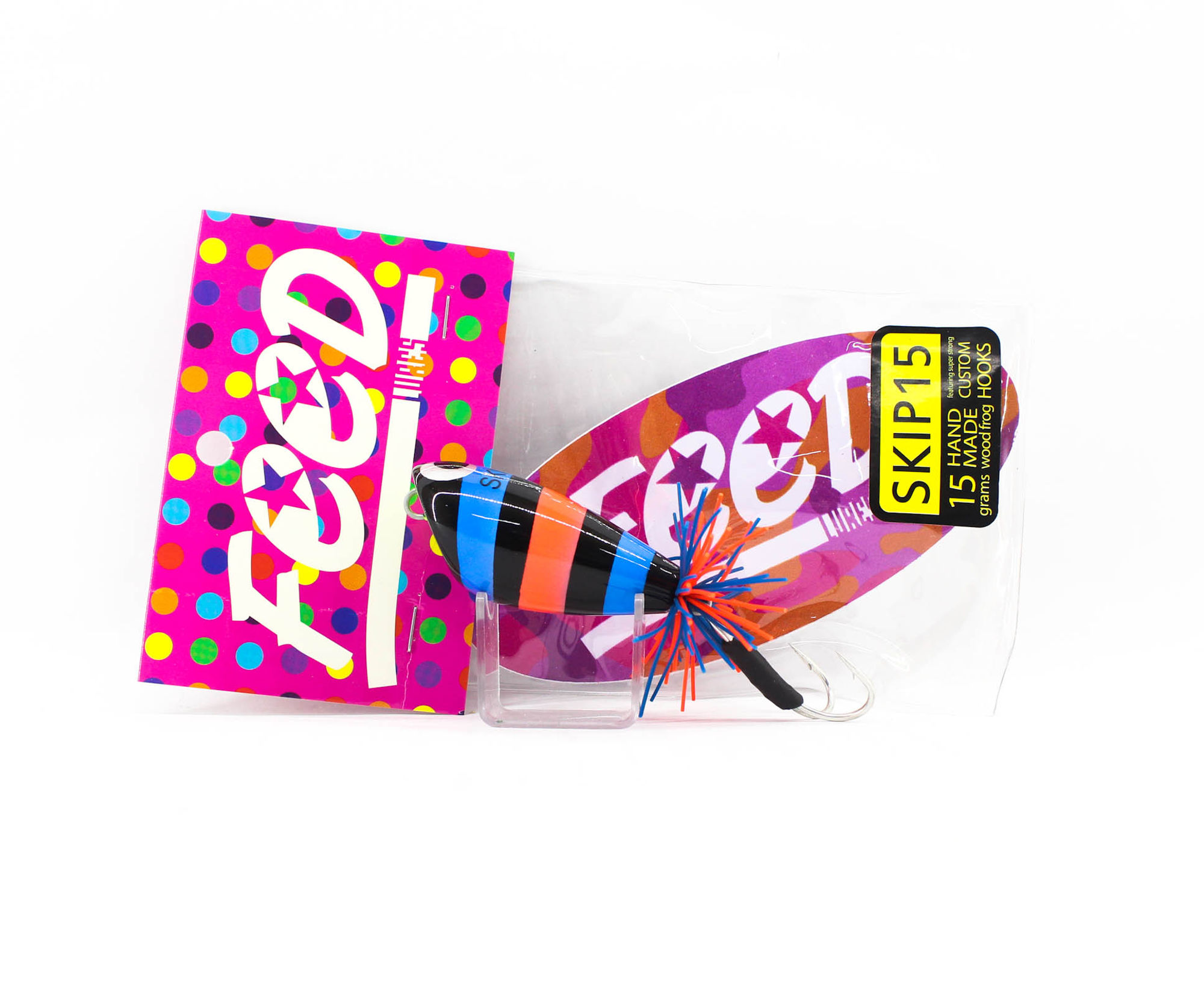 Feed Lures Skip 15 Hand Made Wood Frog Floating Lure 15 grams 75 (2075)