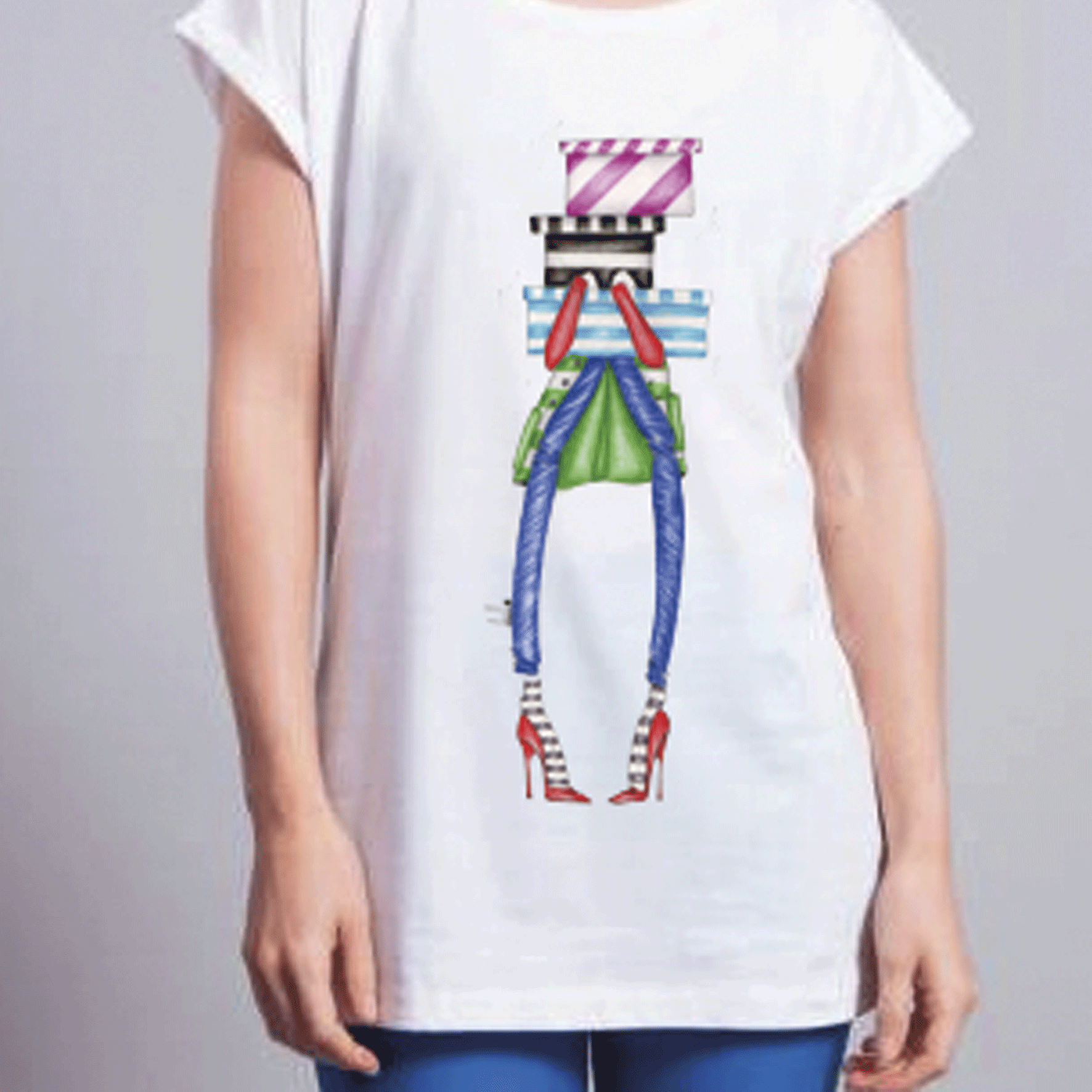 Camiseta cajas