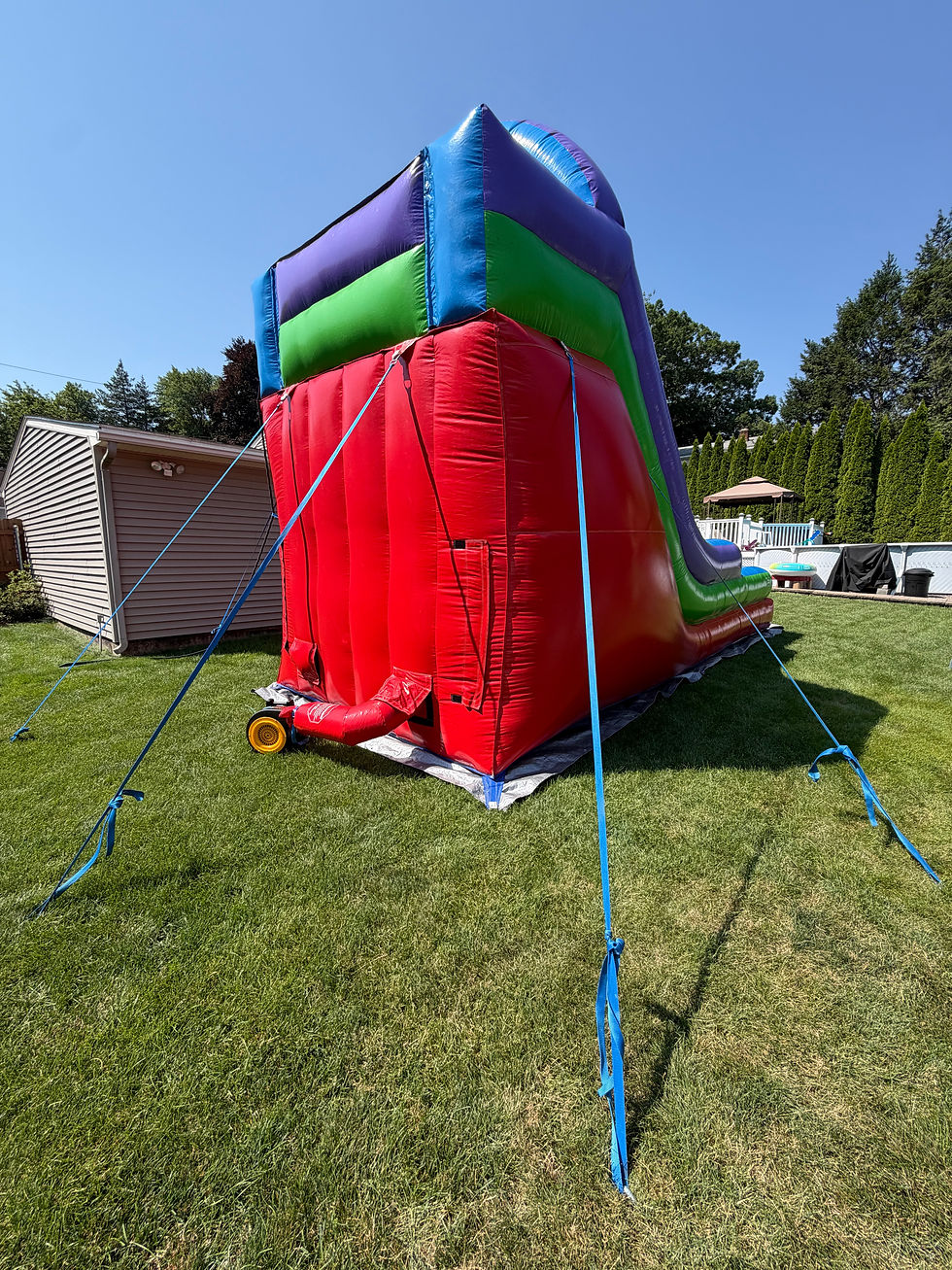 Thumbnail: 15' Rainbow Inflatable Water Slide