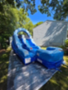 12' Blue Wave Inflatable Water Slide