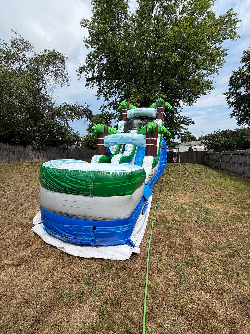 Thumbnail: 15' Tropical Inflatable Water Slide