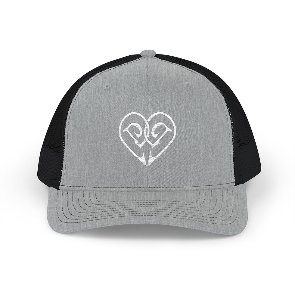 Thumbnail: P9 Heart (Embroidered) - Snap Back Trucker Hat