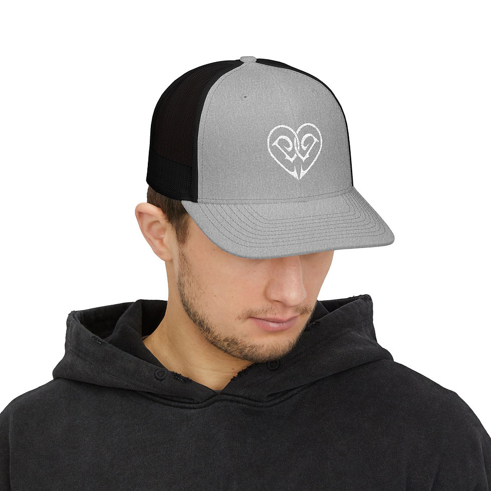 Thumbnail: P9 Heart (Embroidered) - Snap Back Trucker Hat