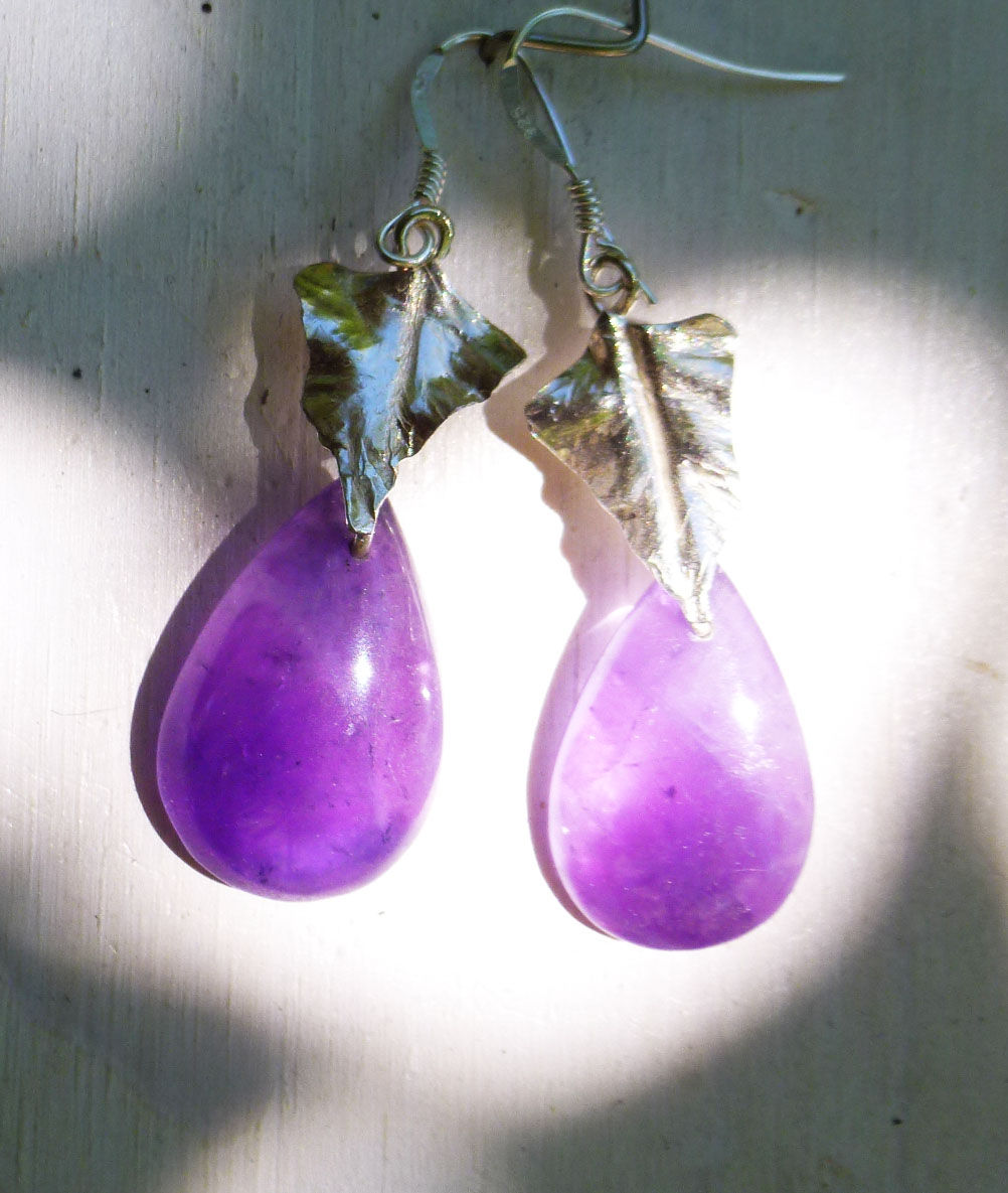 Boucles d'oreilles Ciruela - améthystes