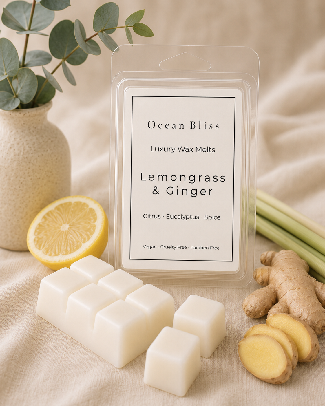 Lemongrass & Ginger Luxury Scented Wax Melt