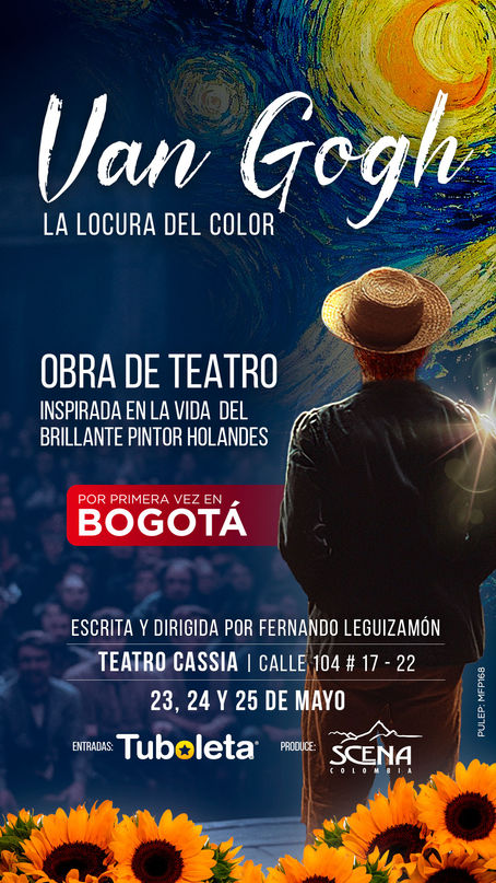 POR PRIMERA VEZ EN BOGOTÁ: LLEGA LA EXPERIENCIA TEATRAL"VAN GOGH: La Locura del Color"
