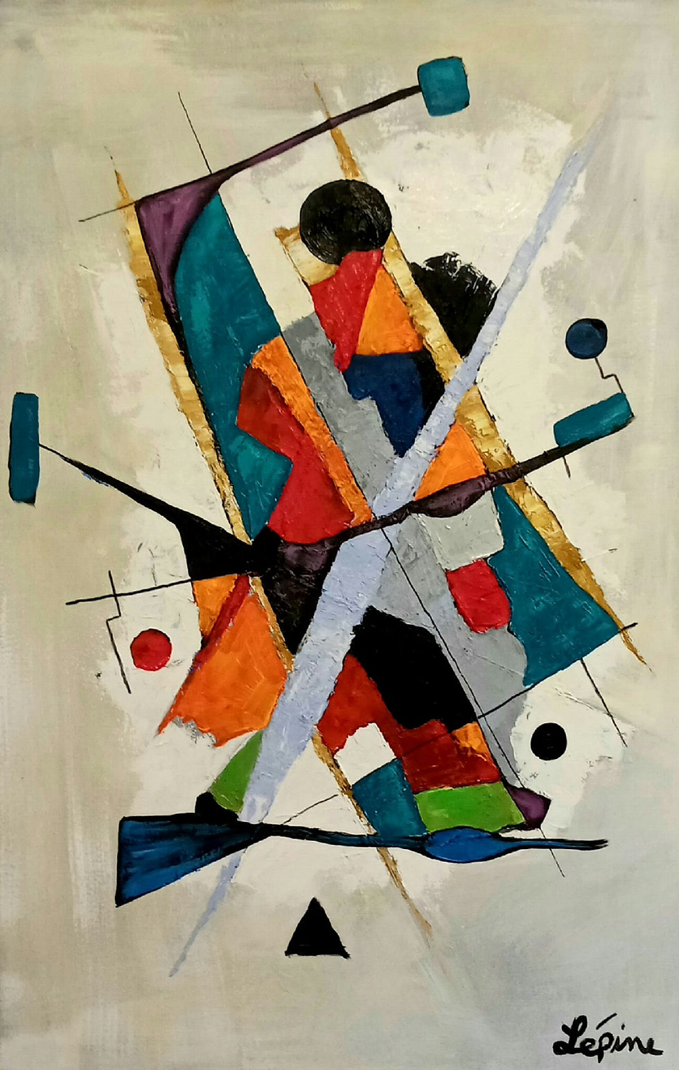 Le marcheur.24x36 Acrylique