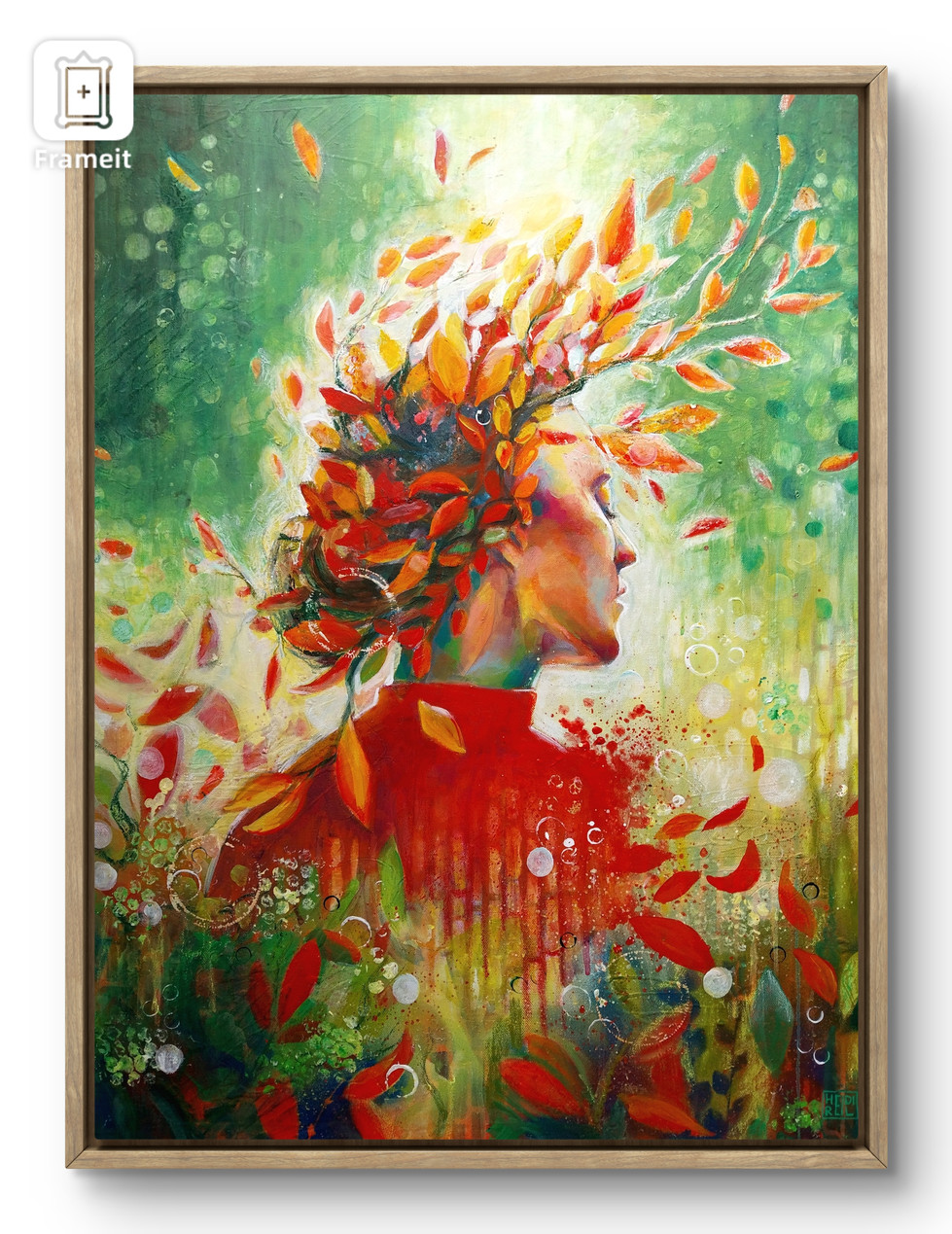 Acrylgemälde " Herbstgedanken", herbstliche Naturkunst von Künstlerin Heidi Reil