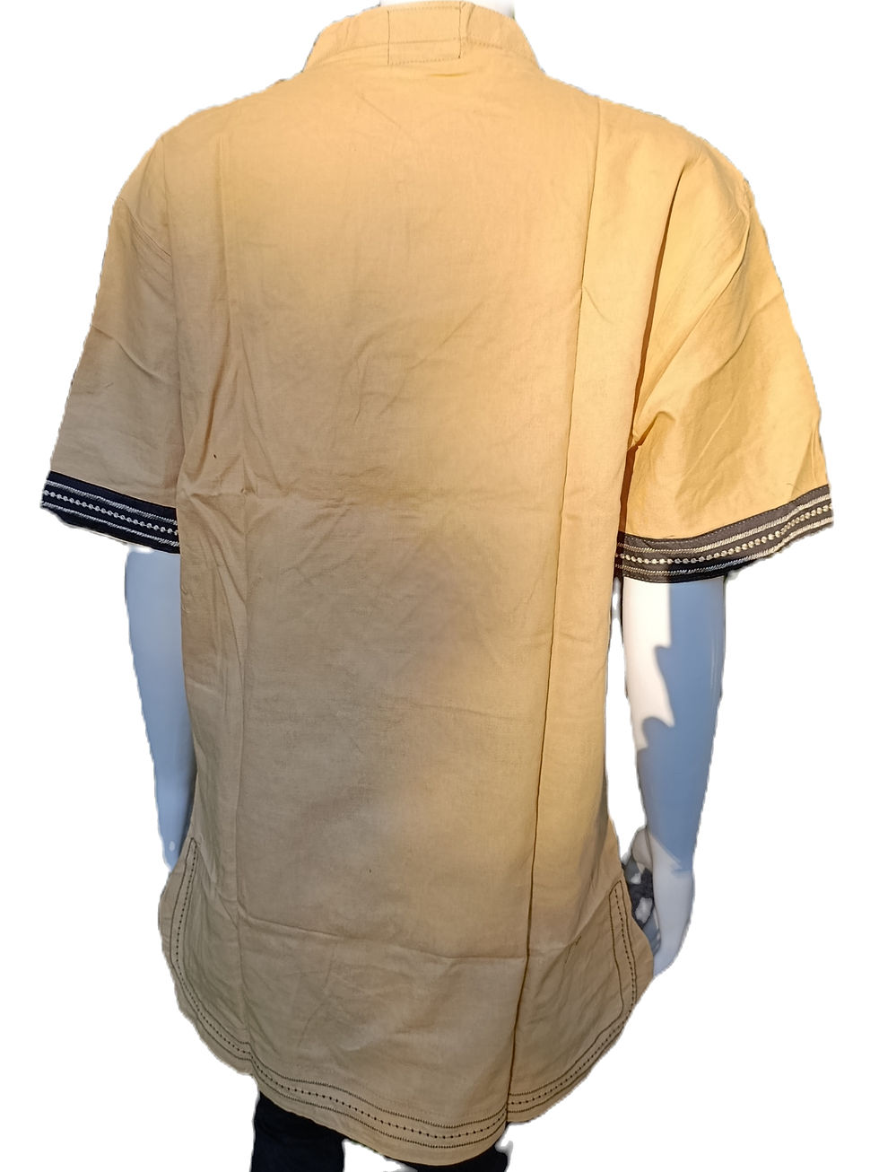 Thumbnail: The Honey Gold Heritage Geometric Embroidered Short-Sleeve Shirt
