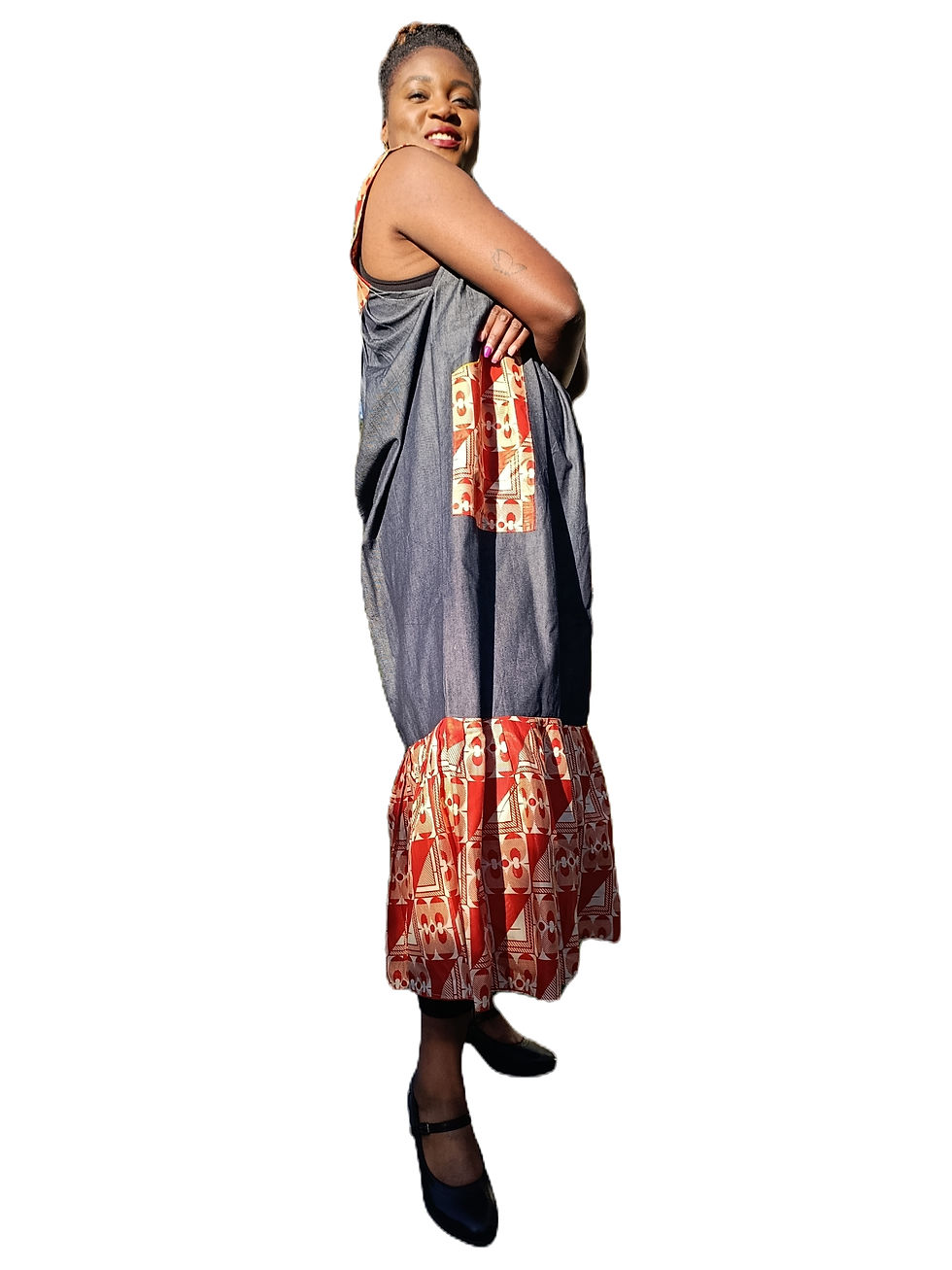 Thumbnail: Mixed Wax and Jean Dress - Effortless Style