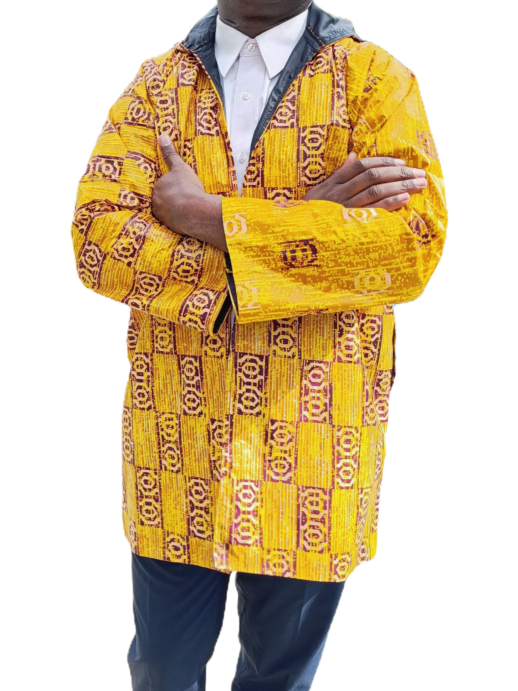 The Gilded Mosaic Hooded Duster Coat