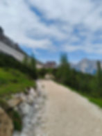 Rifugio Venezia at the foot of Monte Pelmo, surrounded by forests and alpine meadows along the Bike & Hike route from Borca di Cadore.