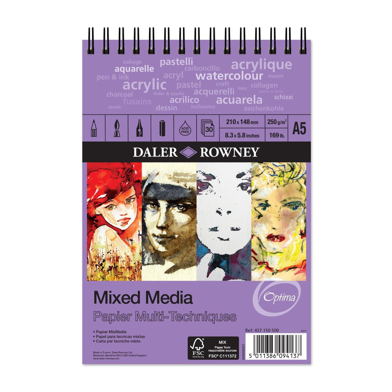 A5 Spiral Mixed Media Pad