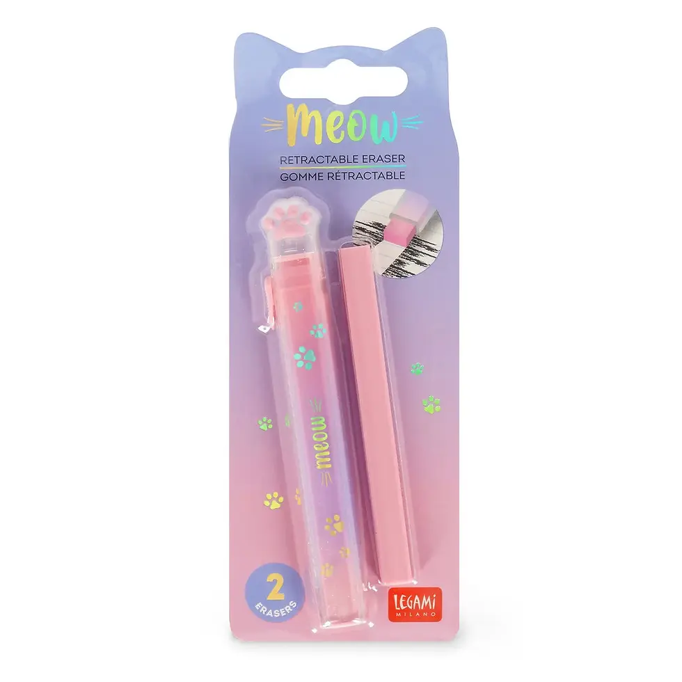 Thumbnail: Retractable Eraser with Refill - Meow